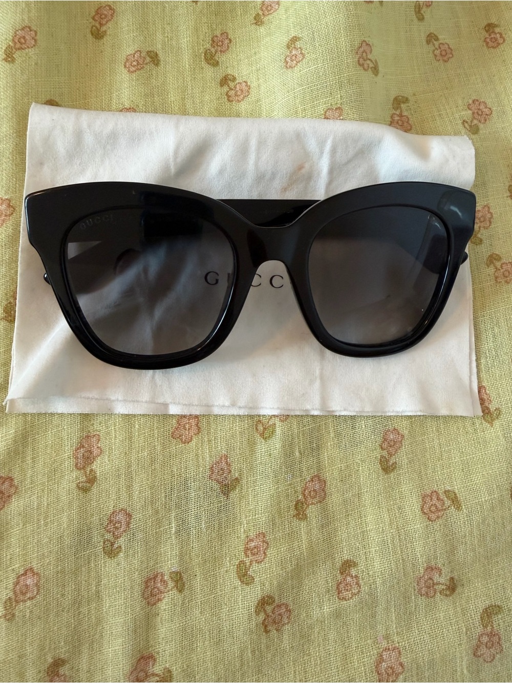 Gucci Glossy Black Oversized Sunglasses GG0029S